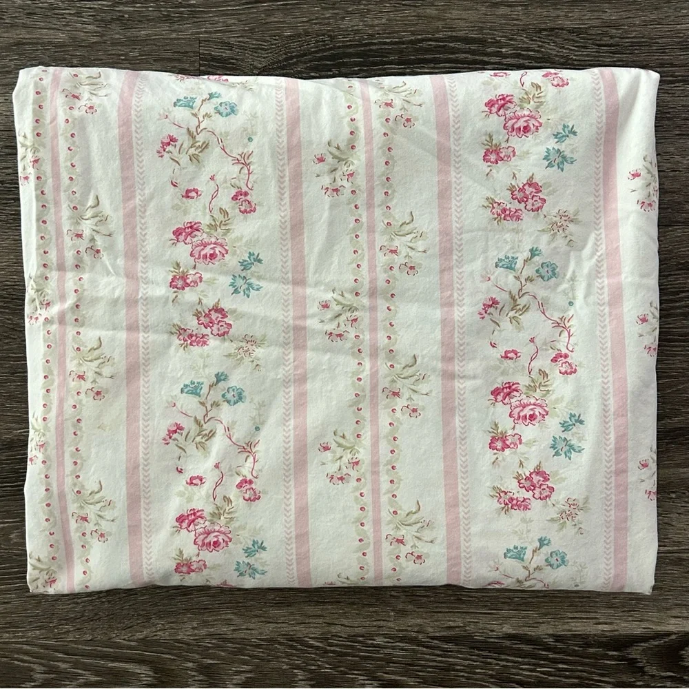 Rachel Ashwell Shabby Chic Vintage Wallpaper Twin Duvet Cover Brown Label Floral